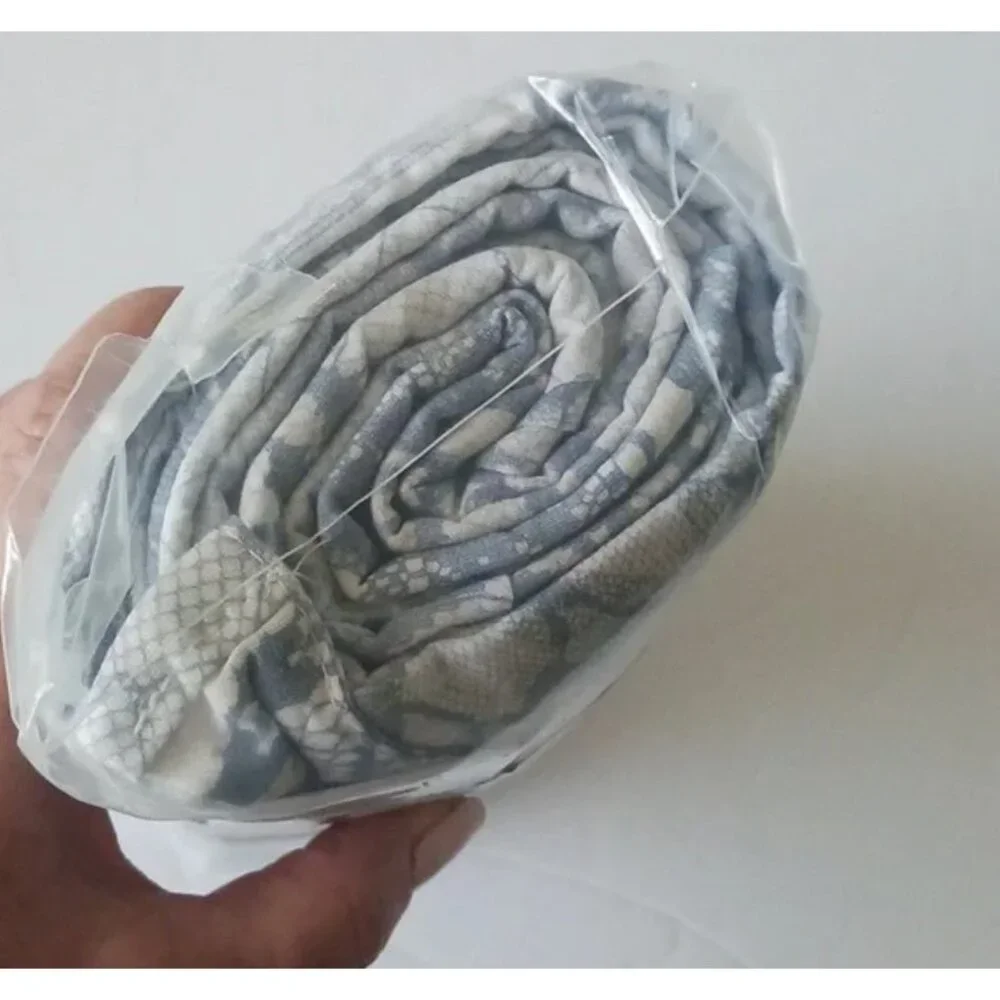 Urban Outfitters Torn Lacey Shower Curtain Blue Floral 72in x 72in